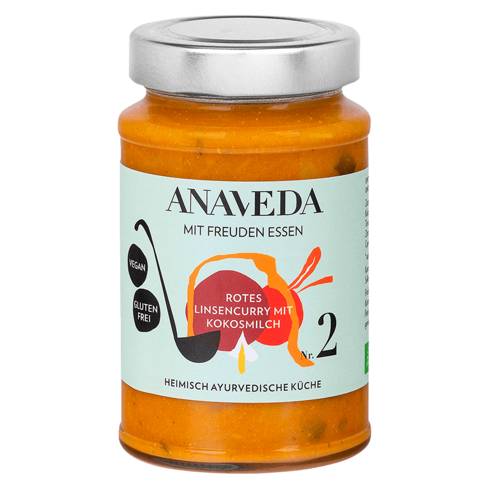 Anaveda Bio Rotes Linsencurry mit Kokosmilch Nr.2 390ml