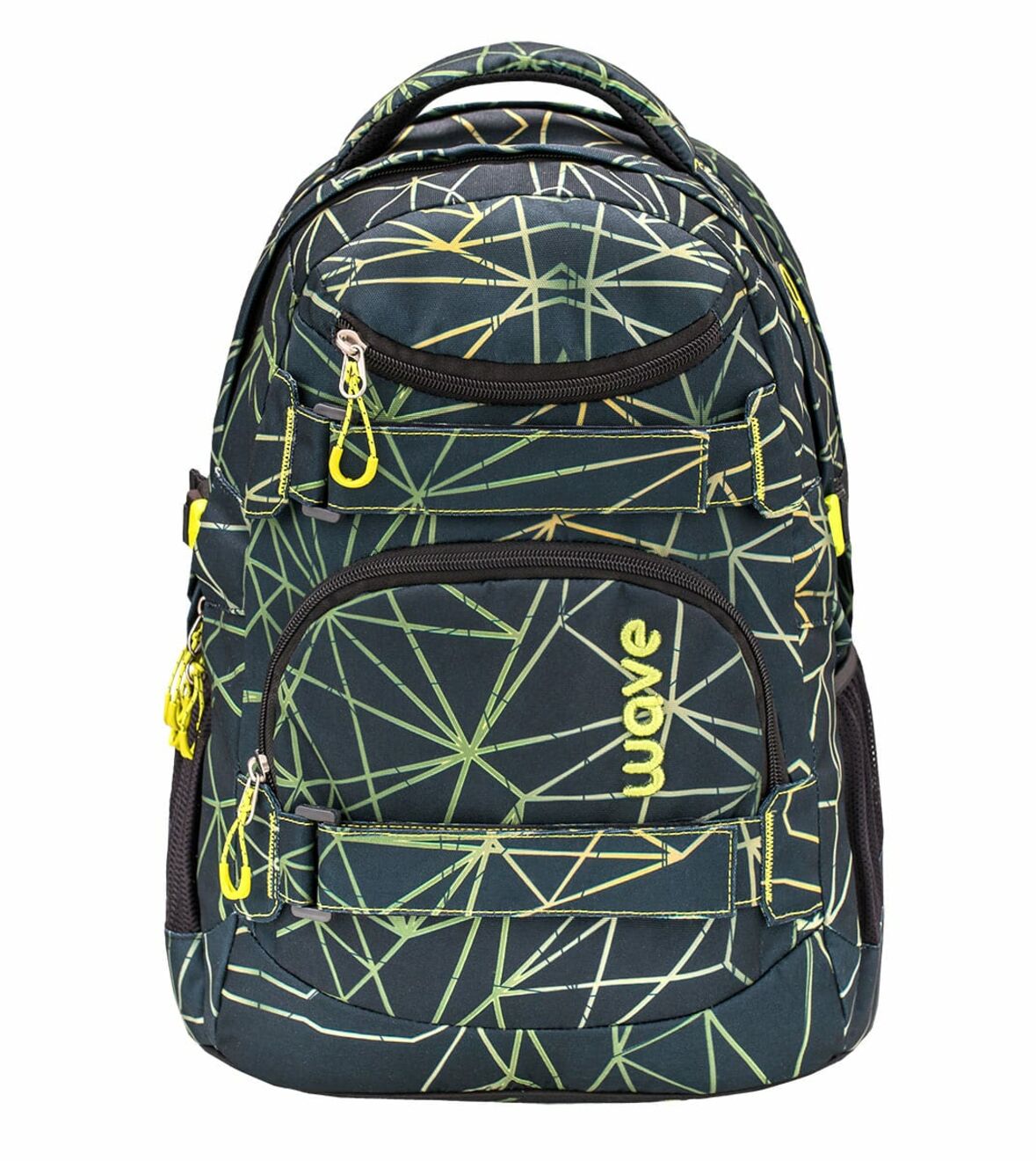 Belmil Schulrucksack Wave Infiniy Stripes Green schwarz