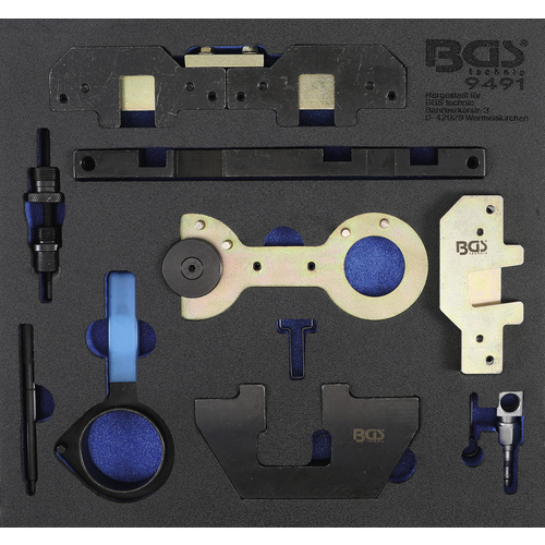 BGS Technic Werkstattwagen-Einlage, Werkstattwageneinlage Motoreinstellwerkzeug-Satz , für BMW M40, M44, M50 - bunt