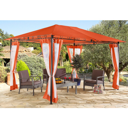 GRASEKAMP Ersatzdach »Antik«, BxT: 296 x 296cm, terrakottafarben, Polyester - orange