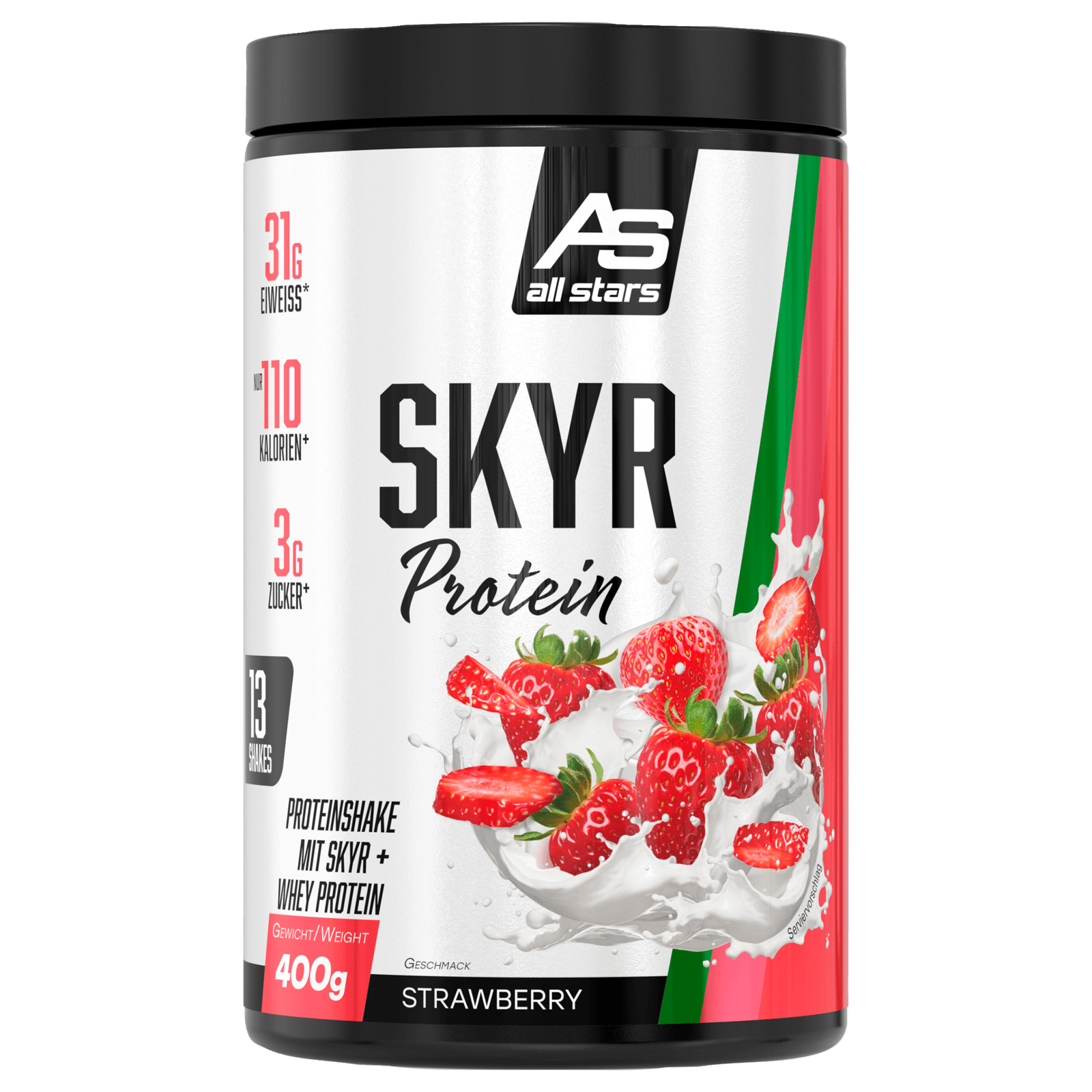 All Stars Skyr Proteinpulver Strawberry 400g