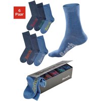 Bench. Socken, (Box, 6 Paar), mit verschiedenfarbigen Logos