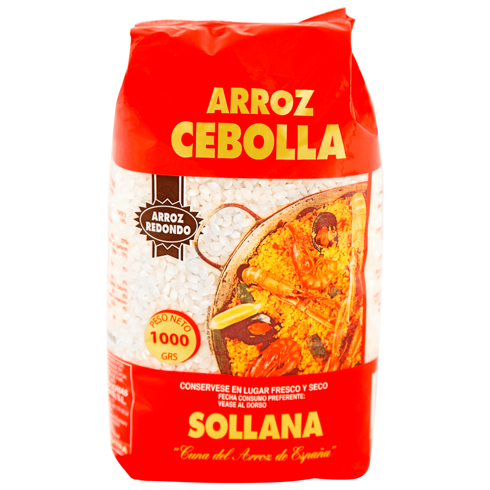 Arroz Cebolla Sollana Paella Reis 1000g