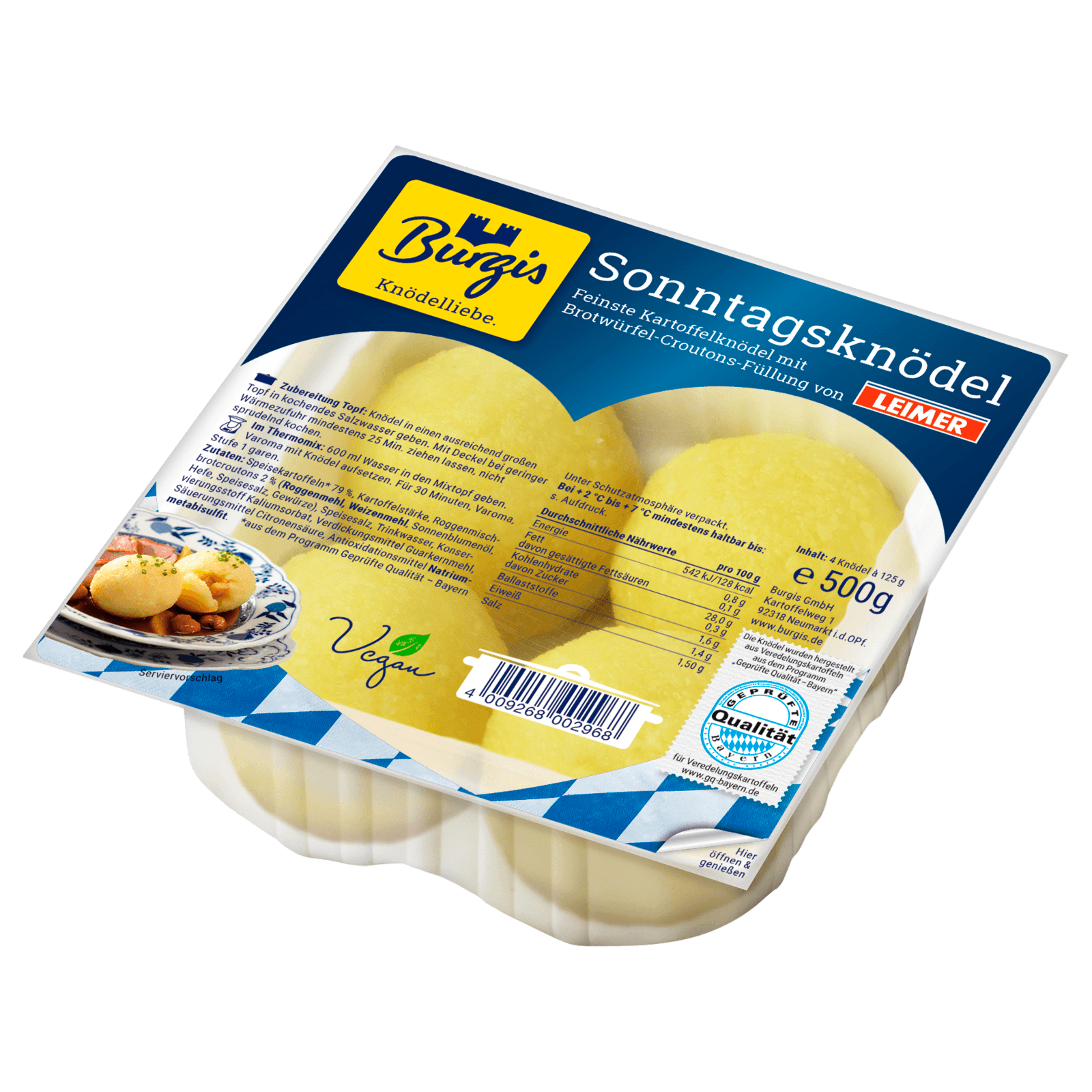 Burgis Sonntagsknödel gefüllt 500g