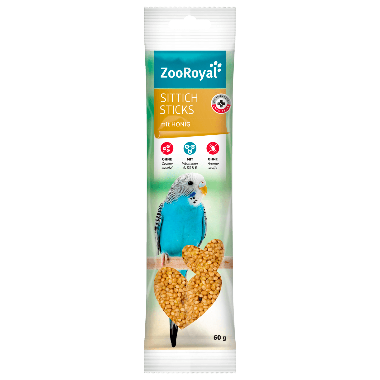 ZooRoyal Sittich Sticks mit Honig 60g