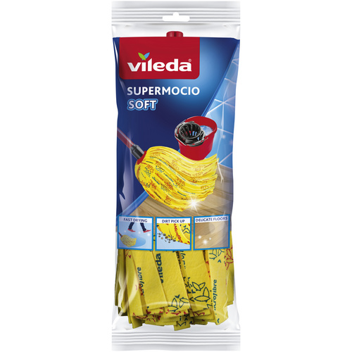 VILEDA Wischmop, BxL: 33 x 33 cm, Viskose/Polyester/Polypropylen (PP) - gelb