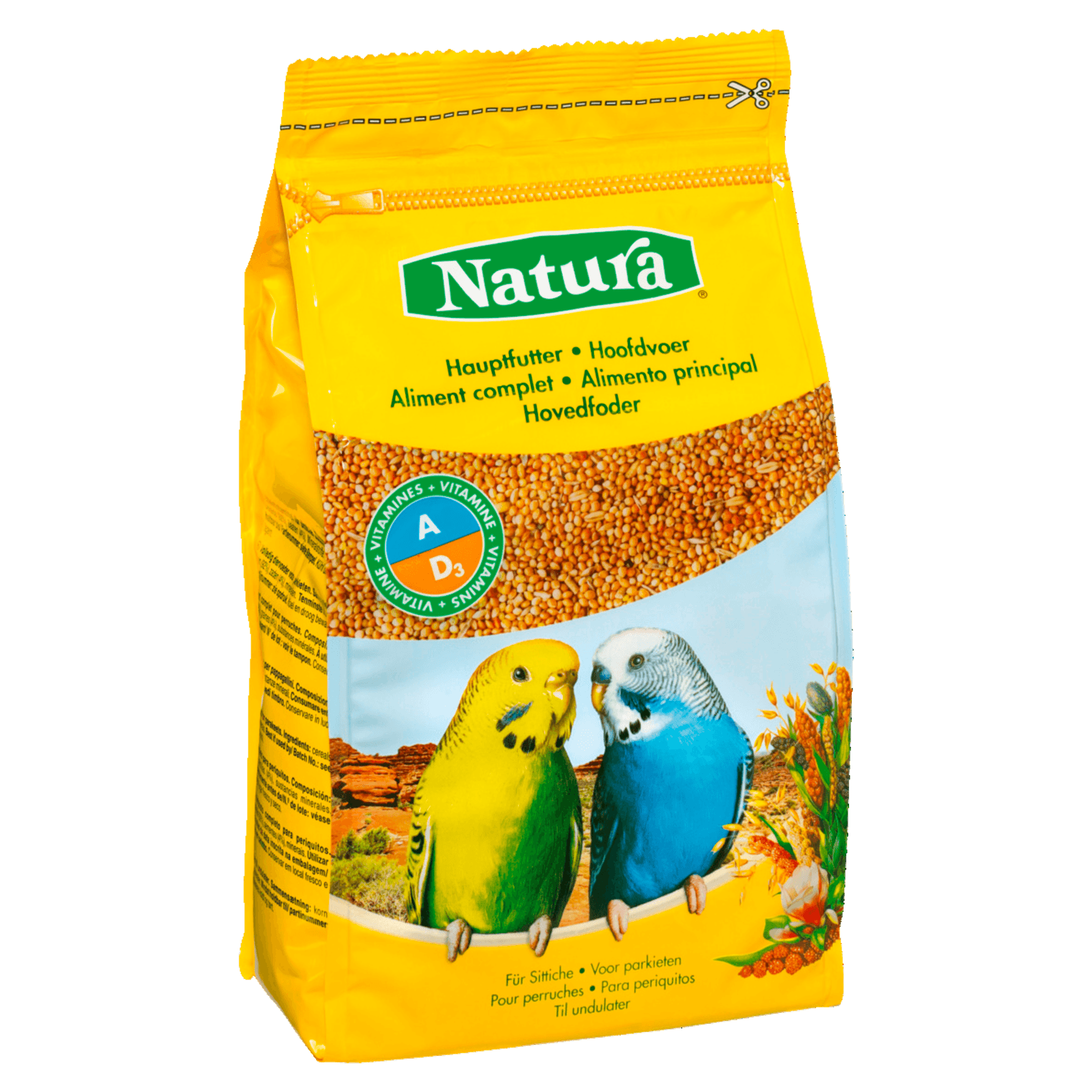 Natura Hauptfutter für Sittiche 1kg