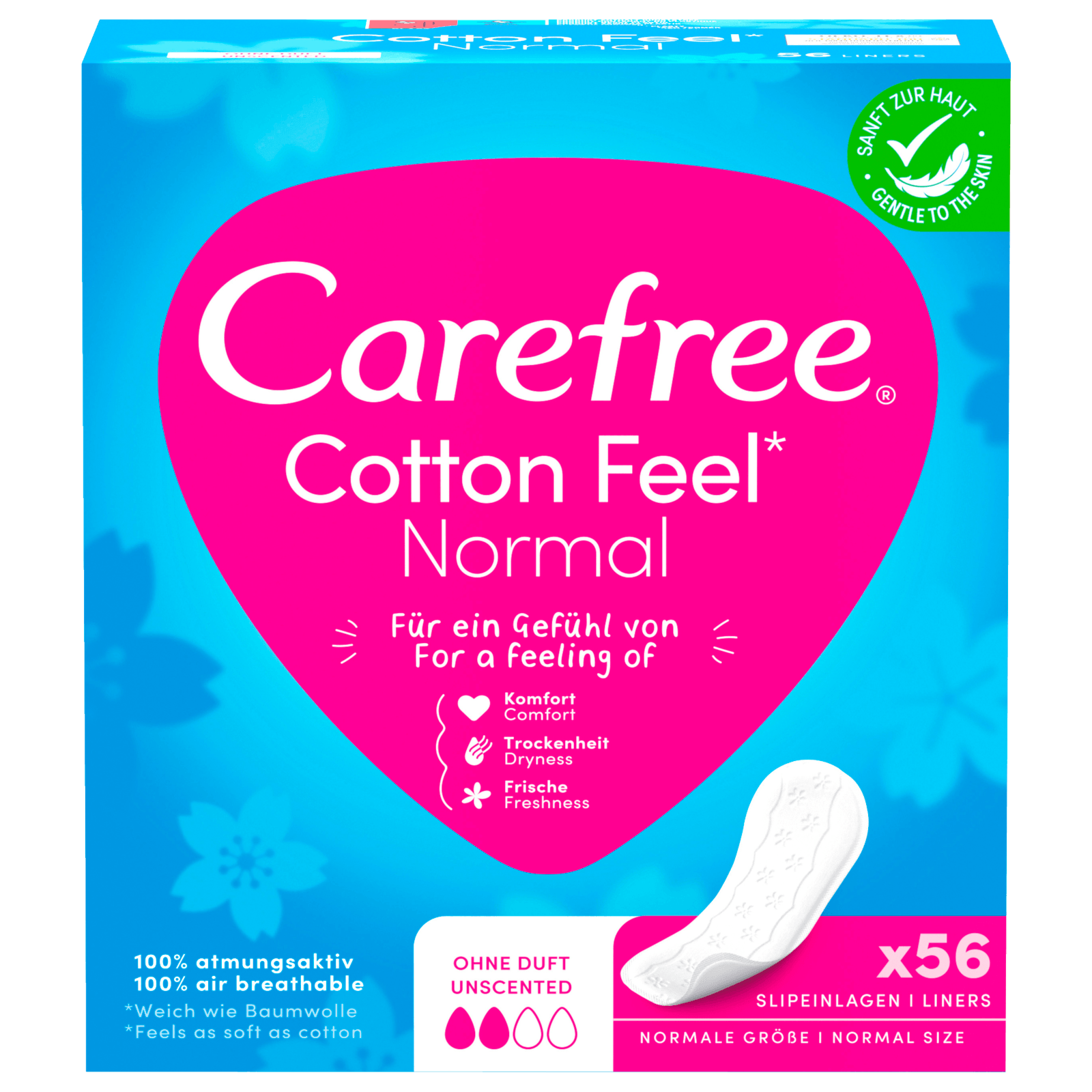 Carefree Slipeinlagen Cotton Feel Normal 56 Stück