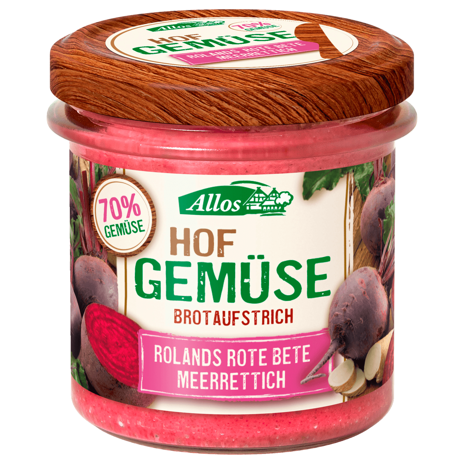 Allos Hofgemüse Brotaufstrich Rolands Rote Bete Meerrettich 135g