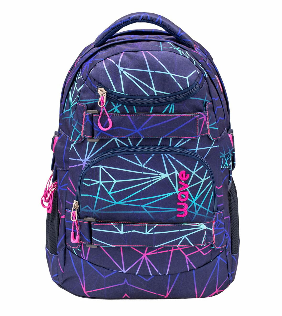 Belmil Schulrucksack Wave Infiniy Stripes Purple schwarz