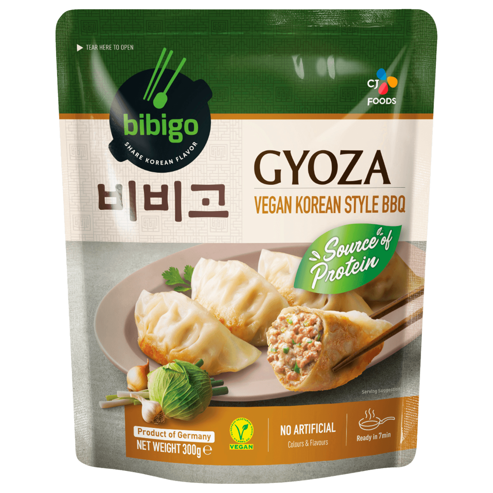 Bibigo Gyoza Korean Style BBQ vegan 300g