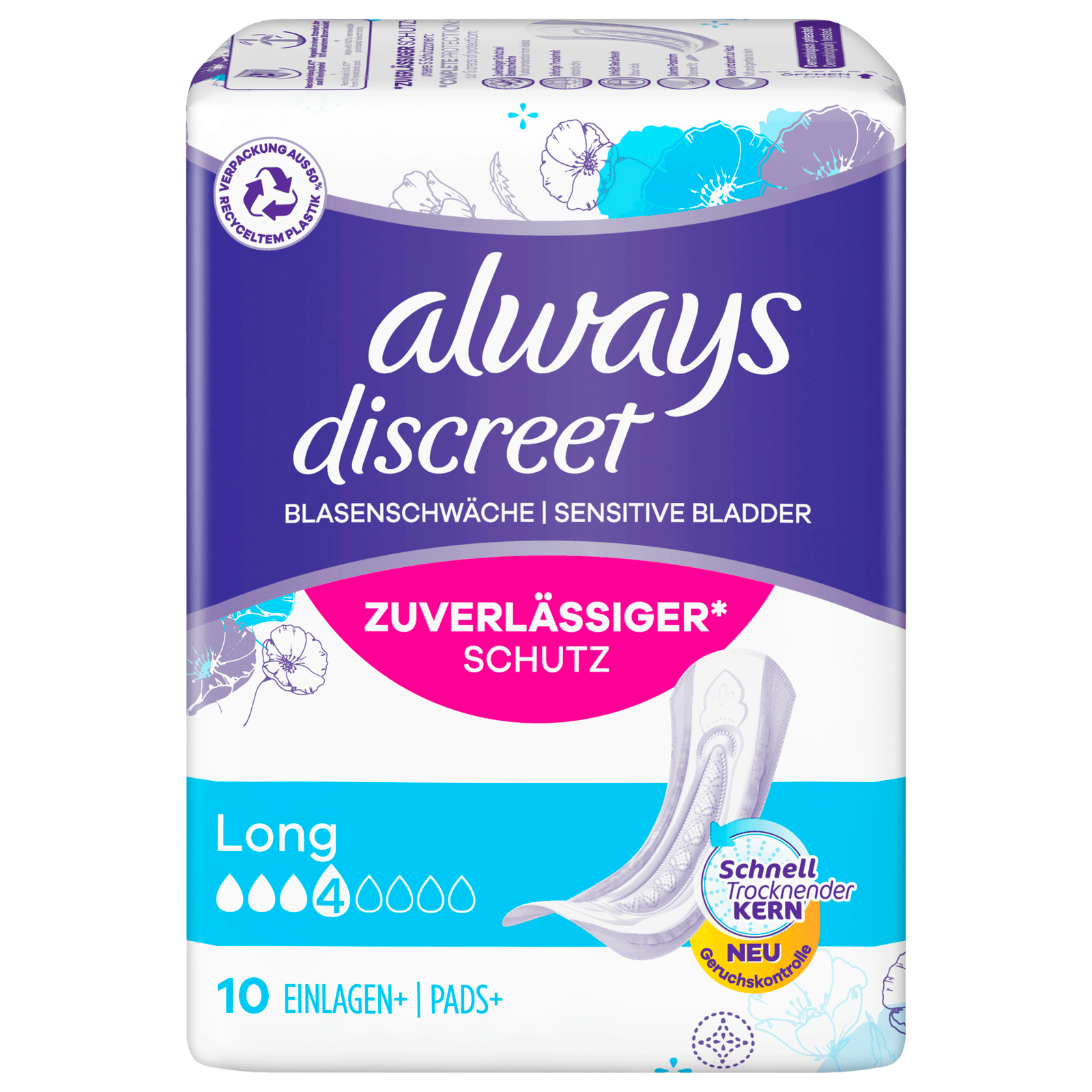 Always Discreet Inkontinenz Einlagen Long 10 Stück