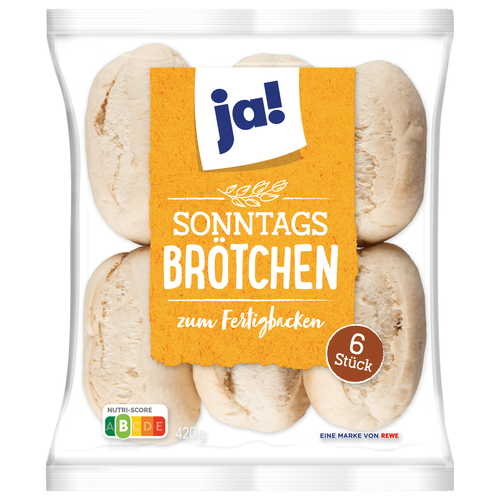 ja! Sonntagsbrötchen zum Fertigbacken 420g