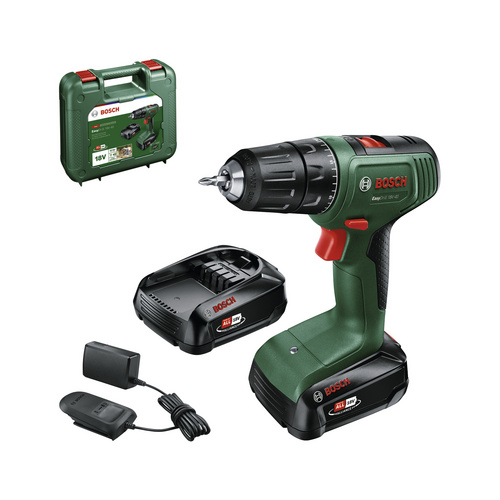 BOSCH Akku-Zweigang-Bohrschrauber »EasyDrill 18V-40«, 2 Akkupacks PBA 18V 2,0Ah W-B - gruen