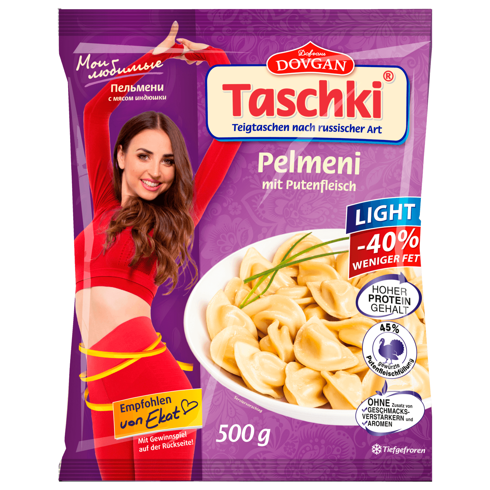 Dovgan Taschki Pelmeni mit Putenfleisch Light 500g