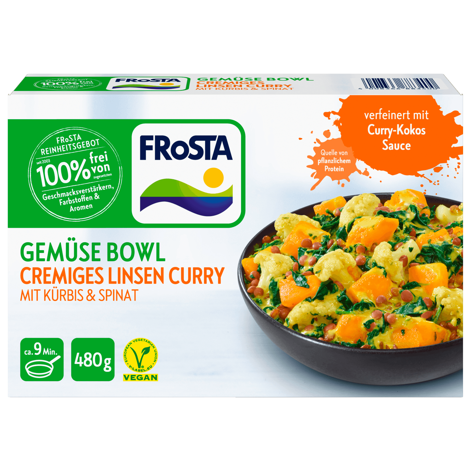 Frosta Gemüse Bowl Cremiges Linsen Curry vegan 480g