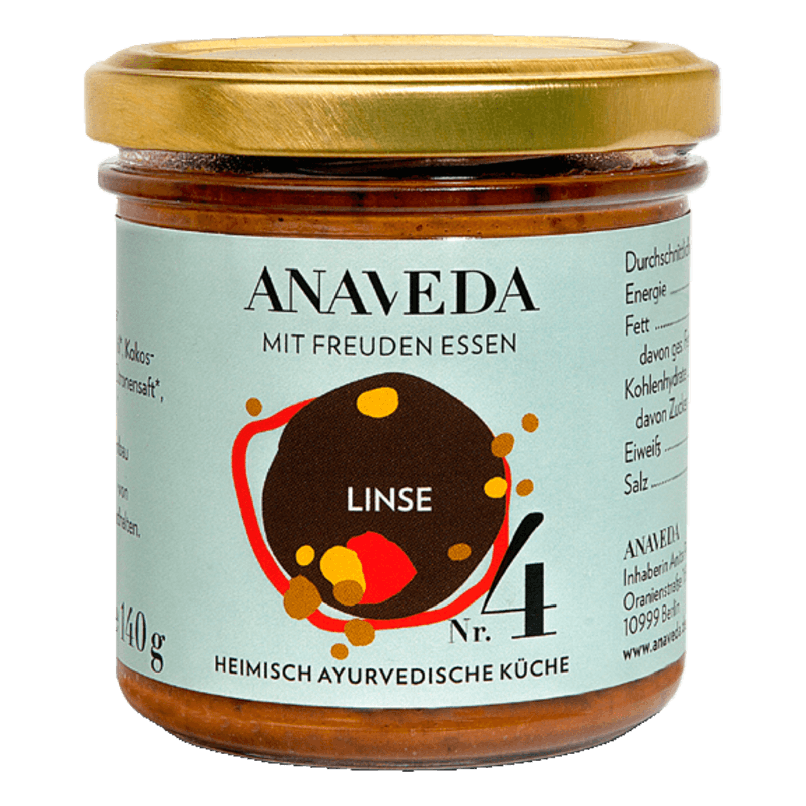 Anaveda Nr. 4 Bio Linsen Brotaufstrich 140g