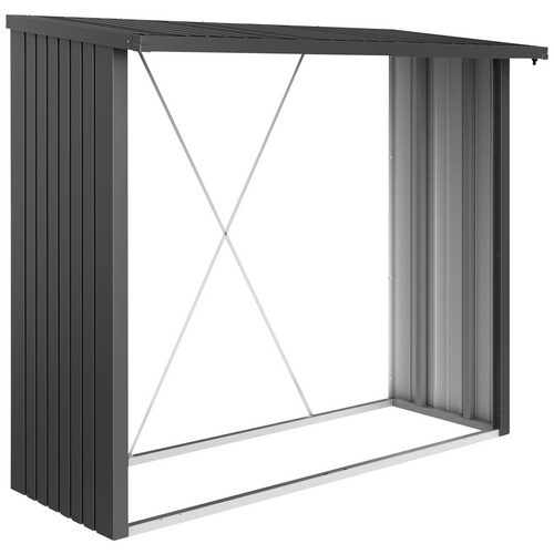 BIOHORT Kaminholzlager »WoodStock 230«, BxHxL: 229 x 199 x 102 cm, dunkelgrau-metallic