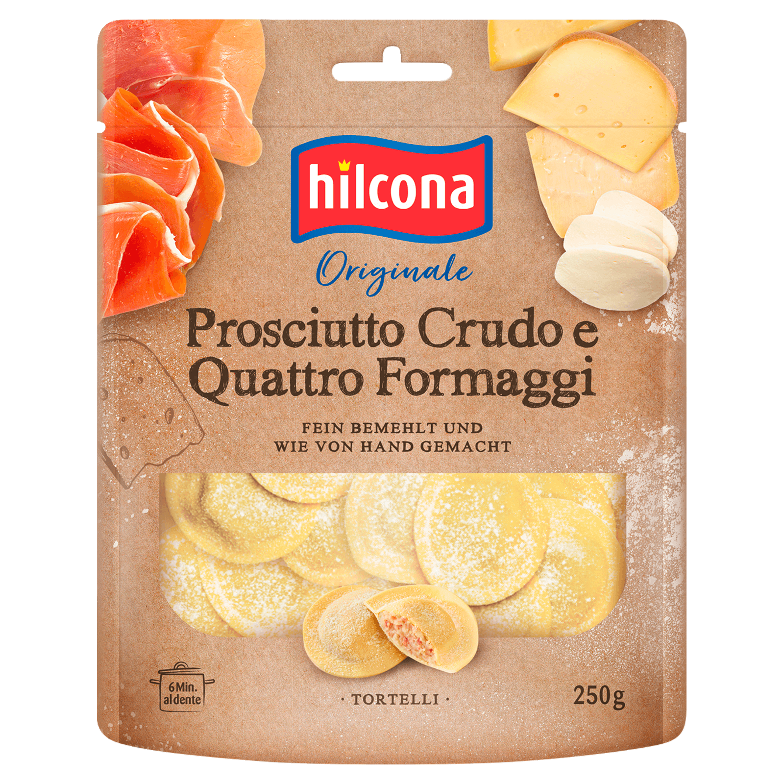 Hilcona Proscuitto Crudo e Quattro Formaggi 250g