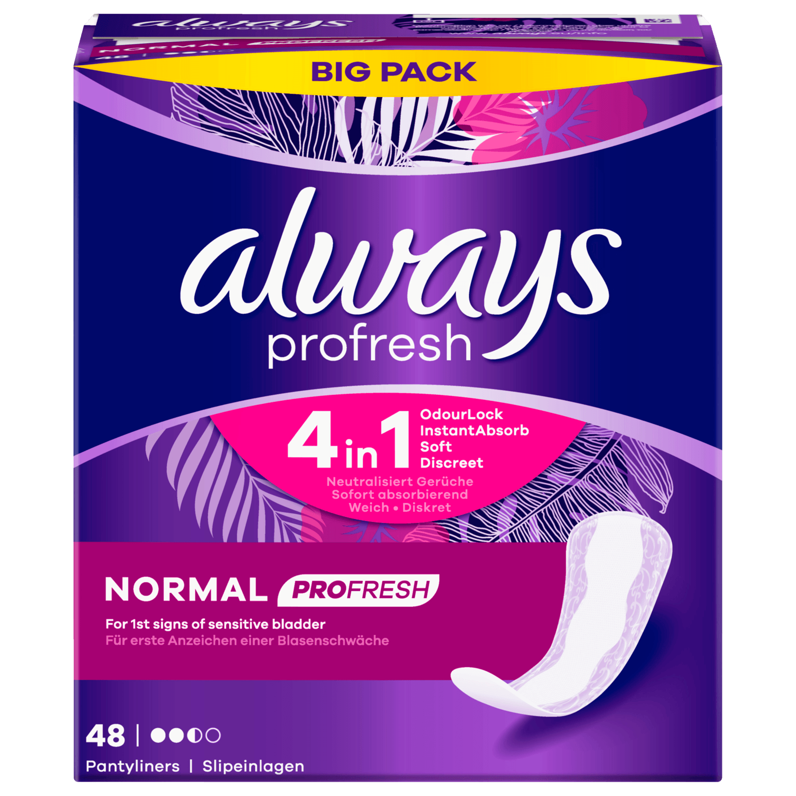 Always Dailies Profresh Normal Slipeinlagen Big Pack 48 Stück