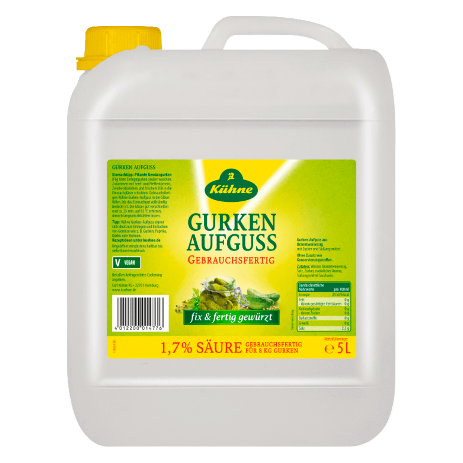 Kühne Gurkenaufguss Essig 5l