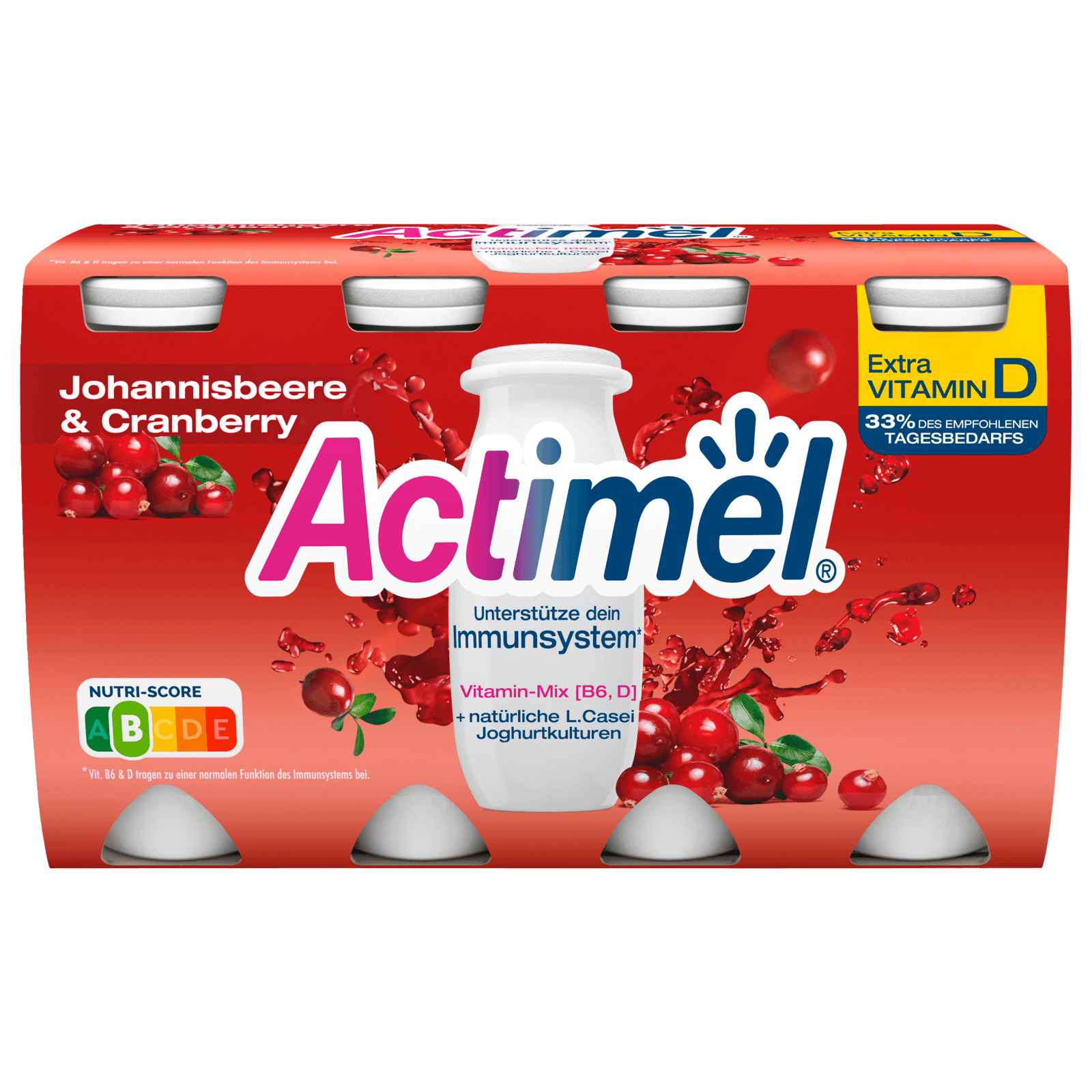 Danone Actimel Johannisbeere & Cranberry 8x100g