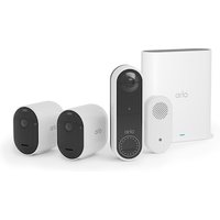 Arlo Pro 5 Überwachungskamera außen - 2er Set + Kabellose Türklingel + Zentrale