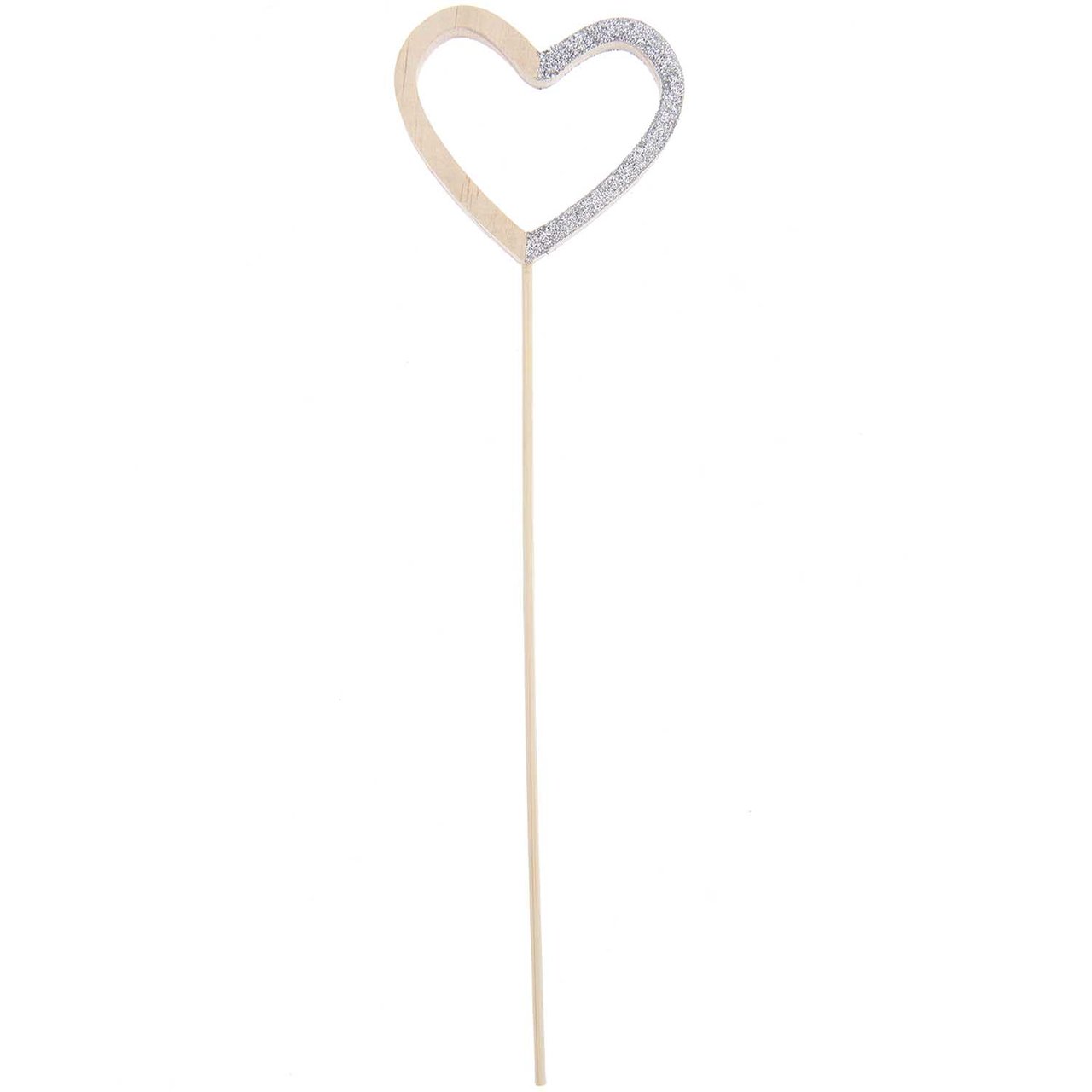 Ohhh! Lovely! Holzpicker Herz 28,5x8x1cm natur-silber