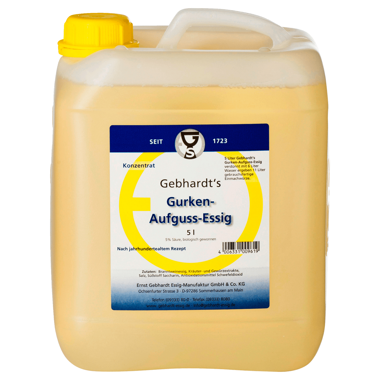 Gebhardt's Gurken-Aufguss-Essig 5l