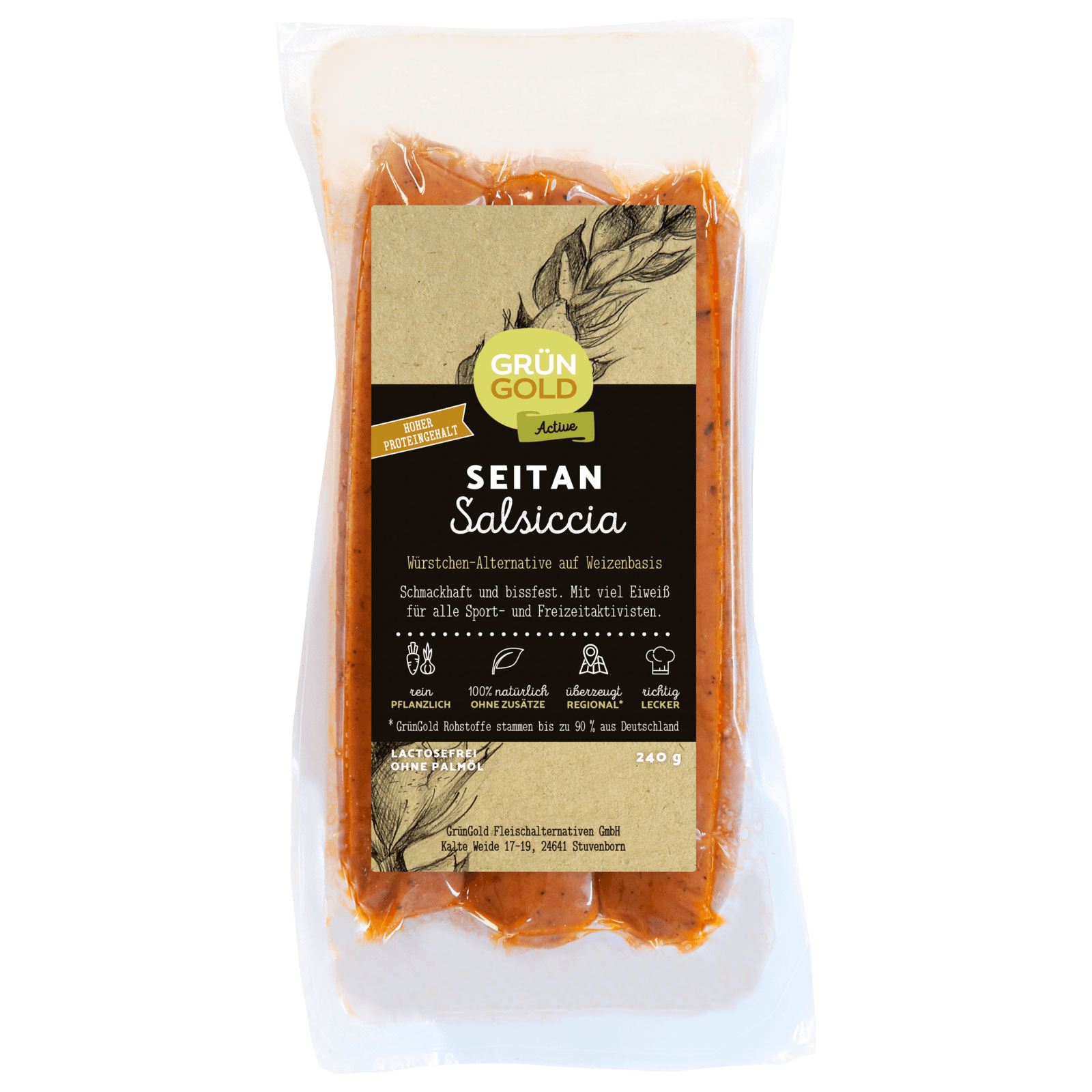 GrünGold Seitan Salsiccia vegan 240g
