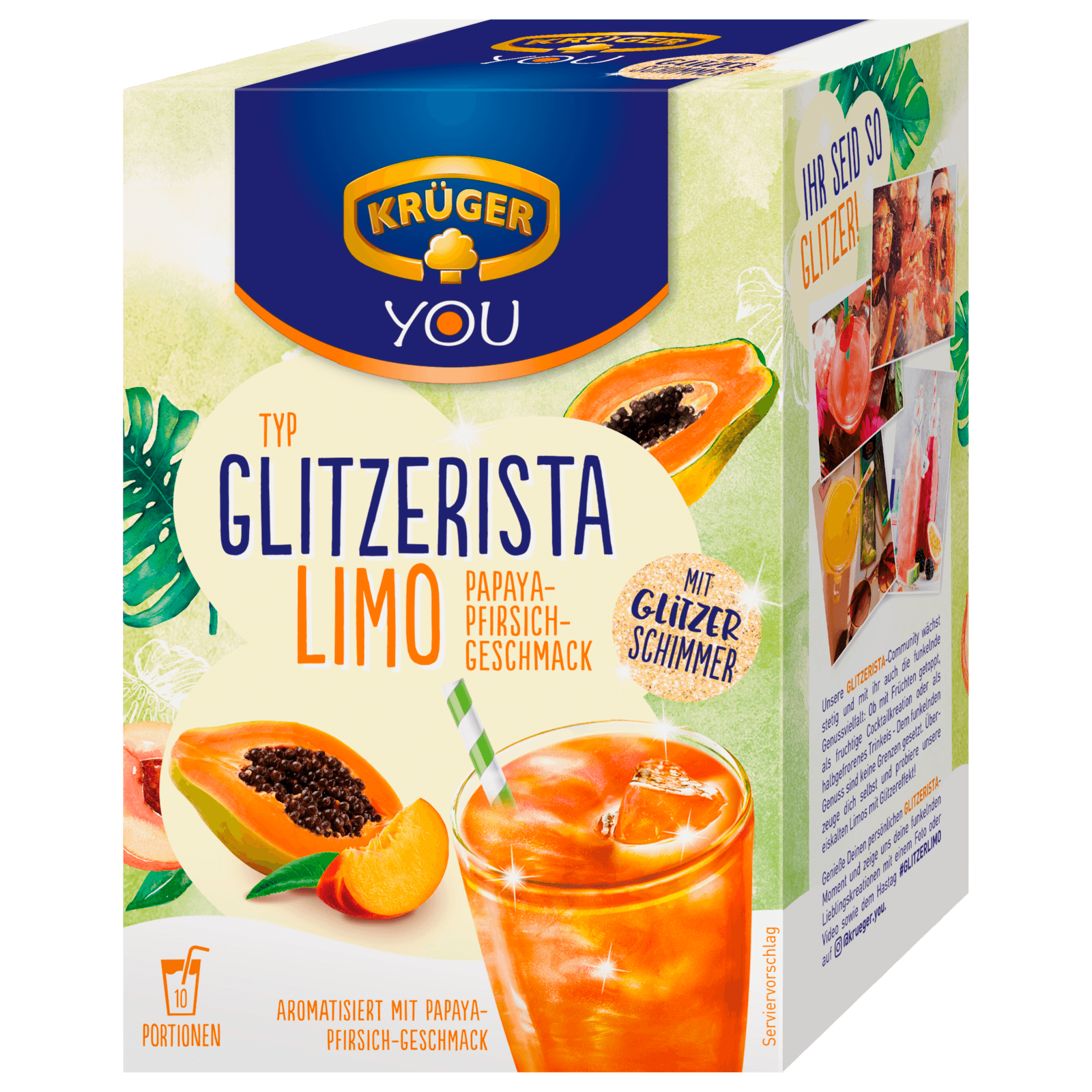 Krüger You Typ Glitzerista Limo Papaya-Pfirsich 200g