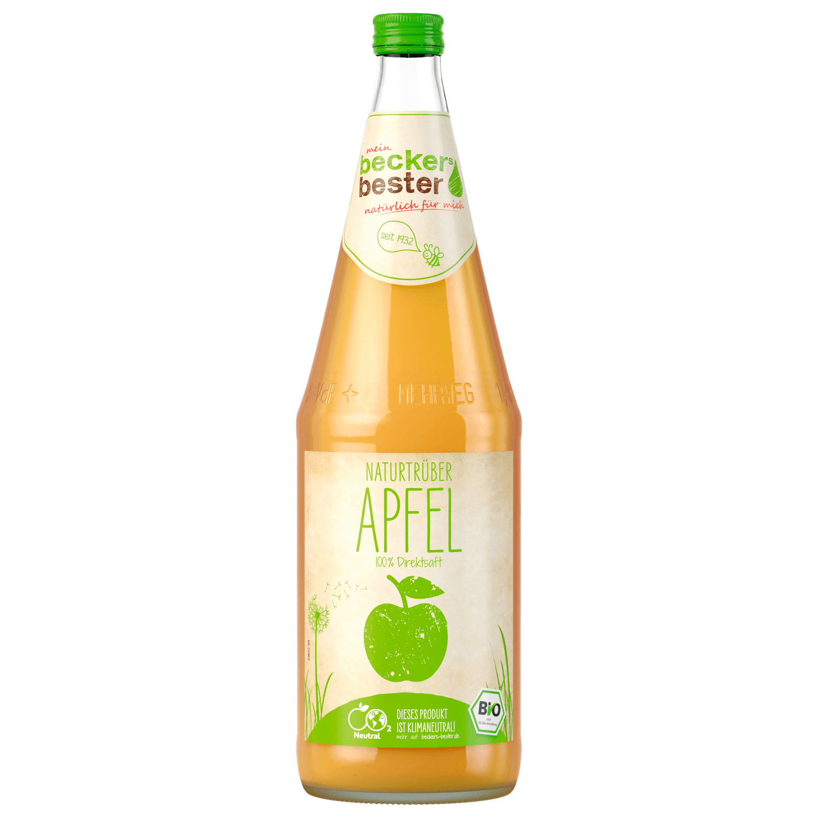 Beckers Bester Bio Naturtrüber Apfel 1l