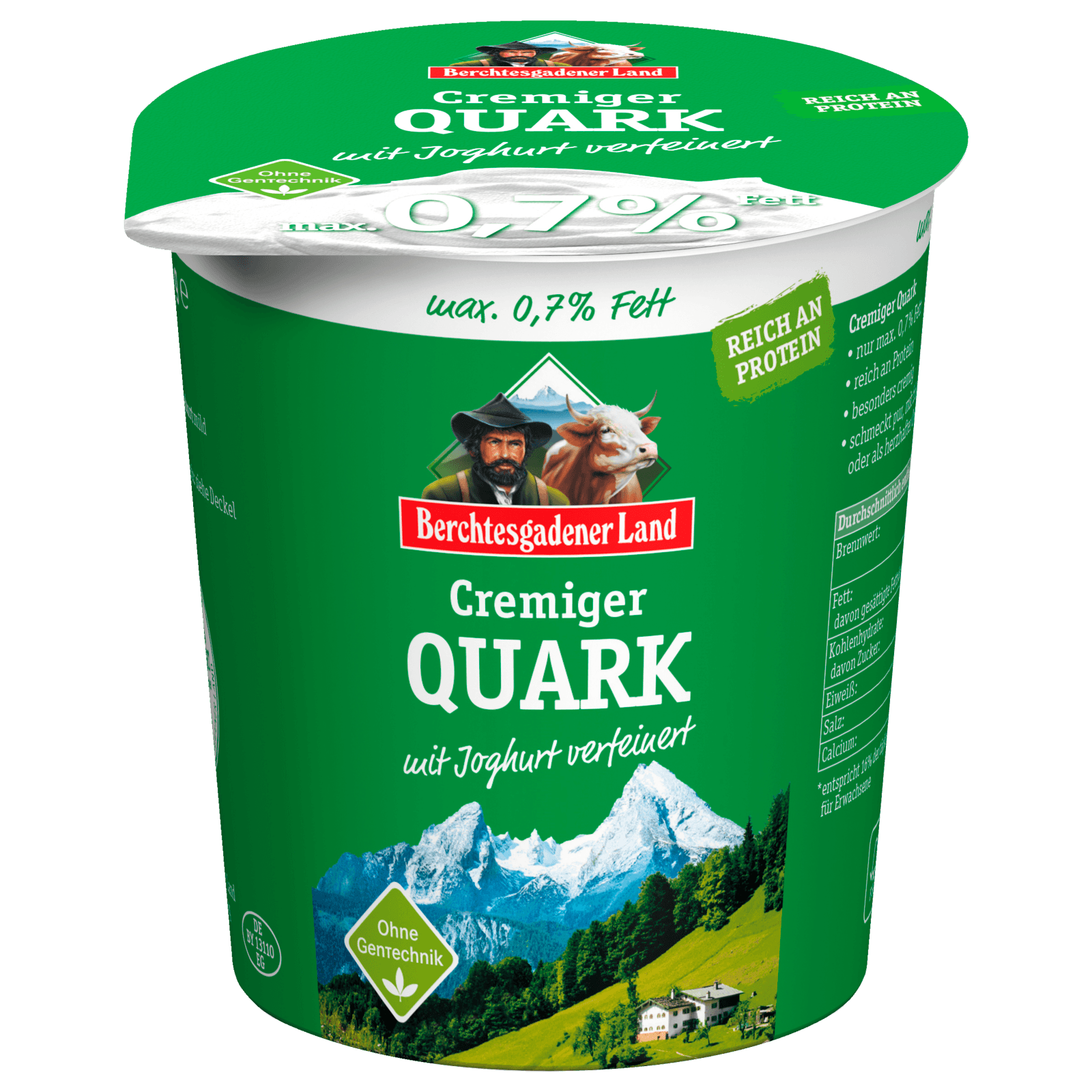 Berchtesgadener Land Cremiger Quark mit frischem Joghurt 0,2% 350g