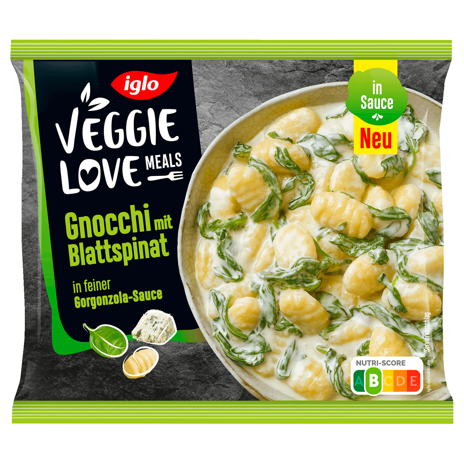 iglo Veggie Love Gnocchi mit Blattspinat 450g