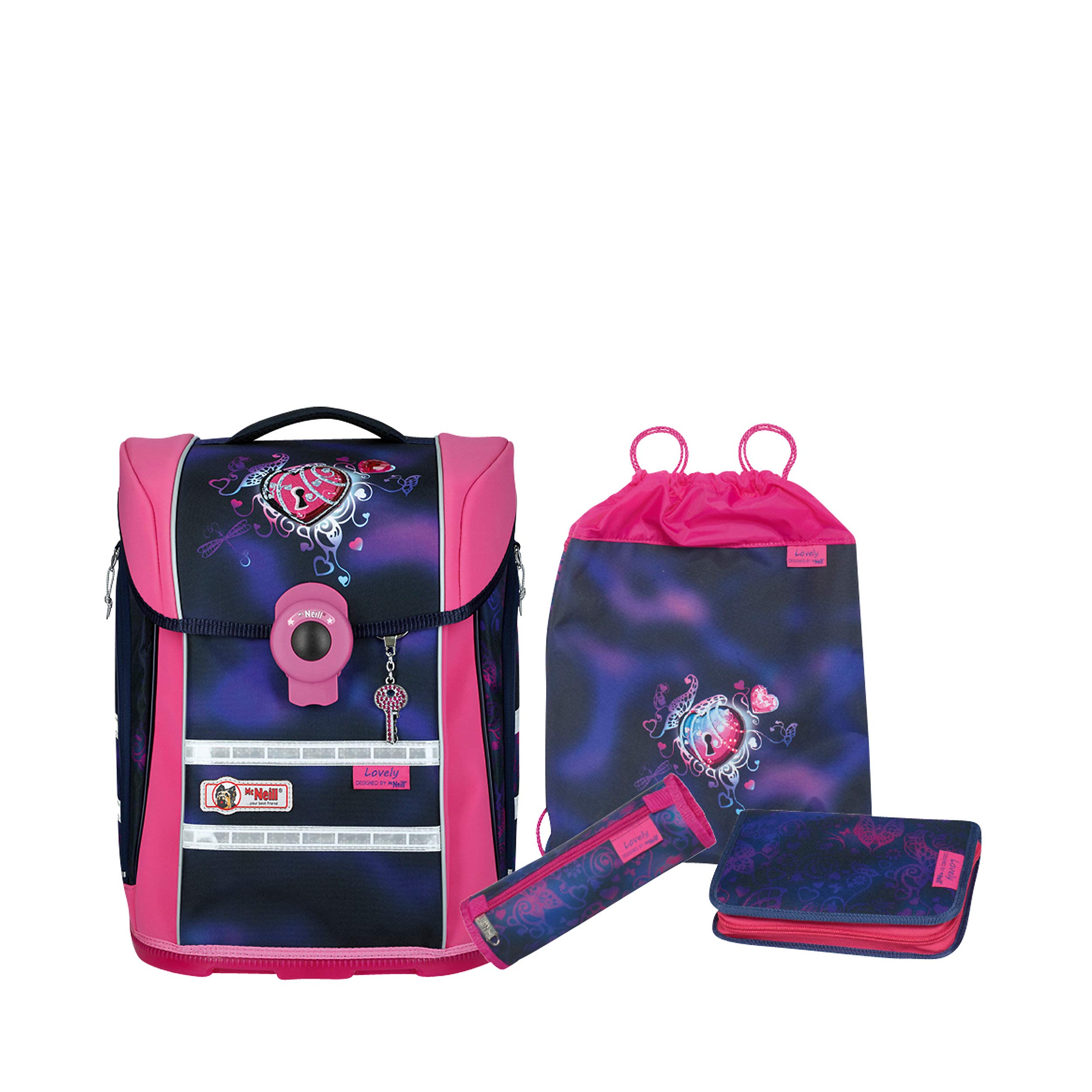 McNeill Schulrucksack Ergo Primero Set 4tlg. Lovely Pink, Blau