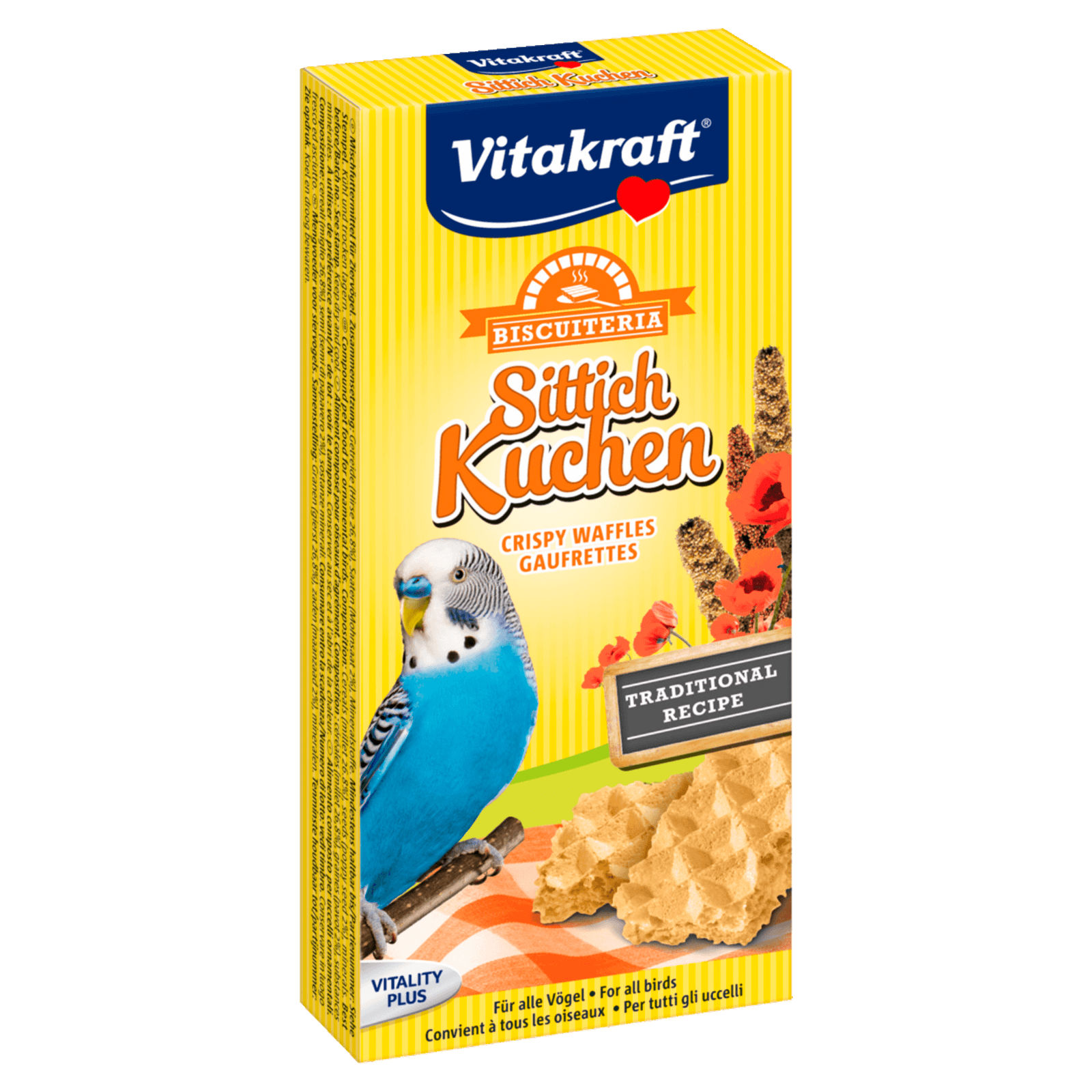 Vitakraft Sittich-Kuchen mit Halter 4 Stück