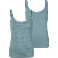 LASCANA Unterhemd, (Packung, 2 St., 2er-Pack), mit grafischer Spitze