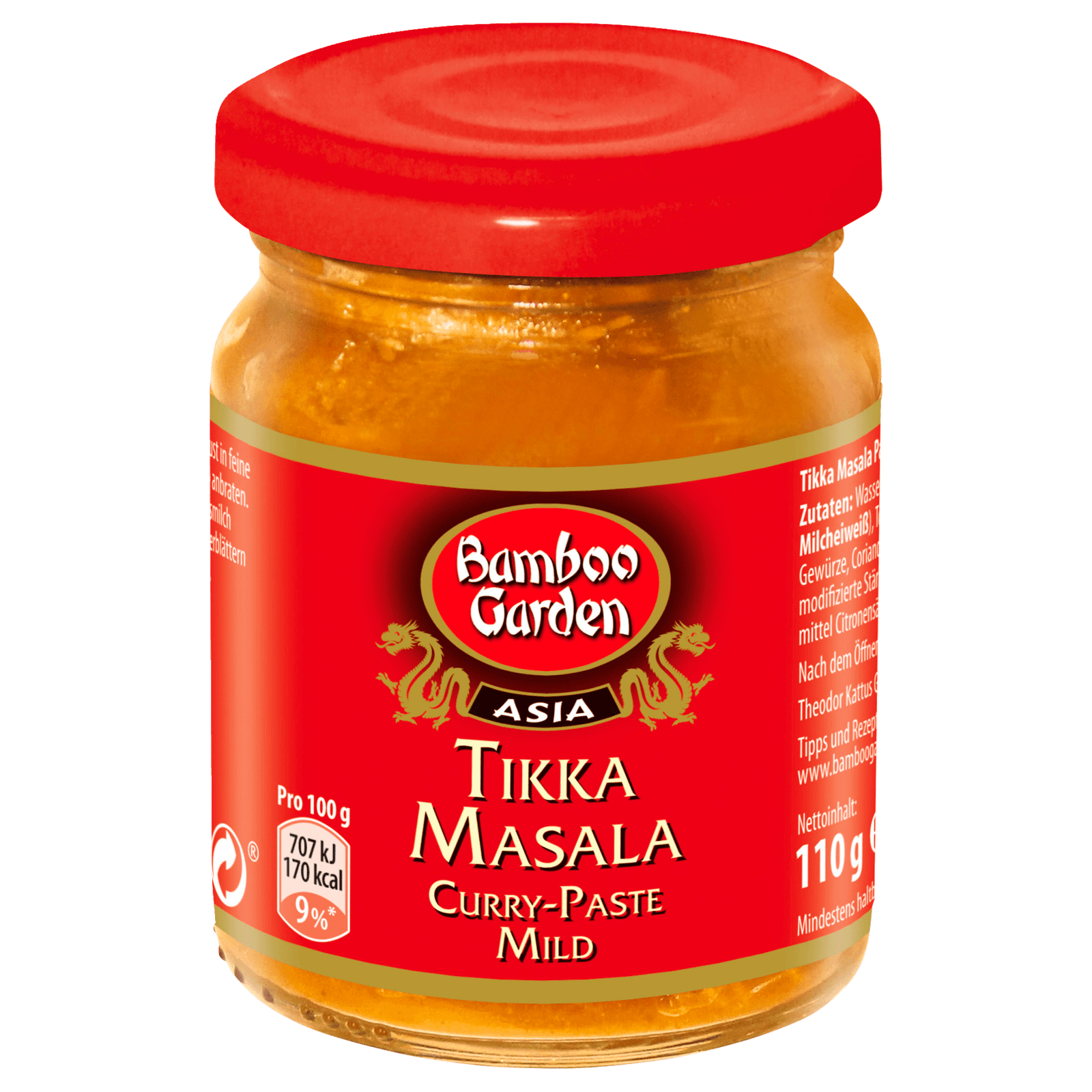 Bamboo Garden Curry-Paste mild Tikka Masal 110g