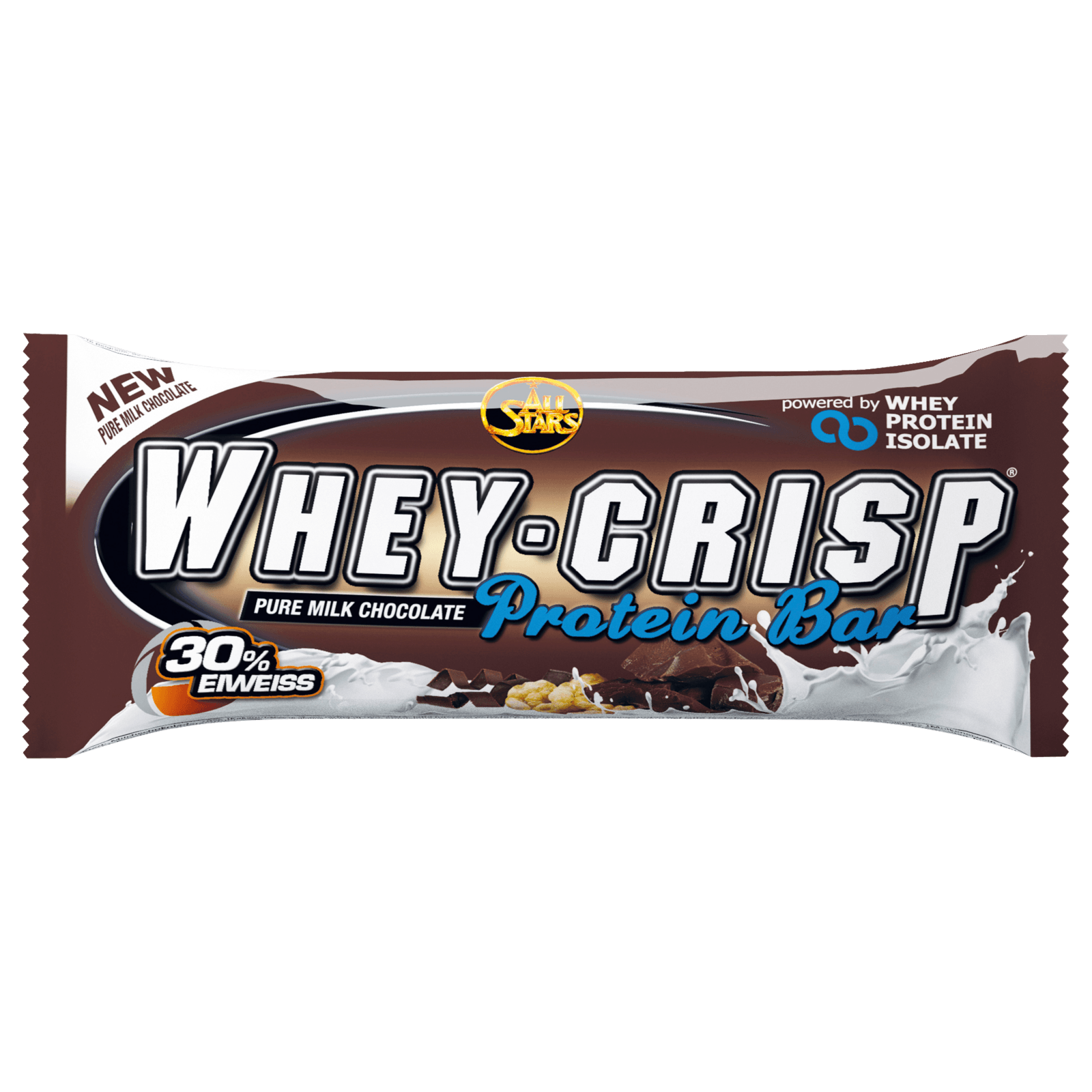 All Stars Whey Crisp Protein Bar Pure Milk Chocolate 50g