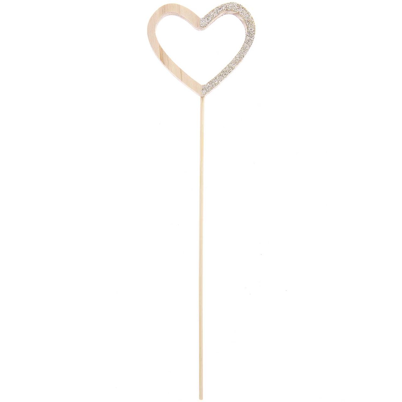 Ohhh! Lovely! Holzpicker Herz 28,5x8x1cm natur-gold