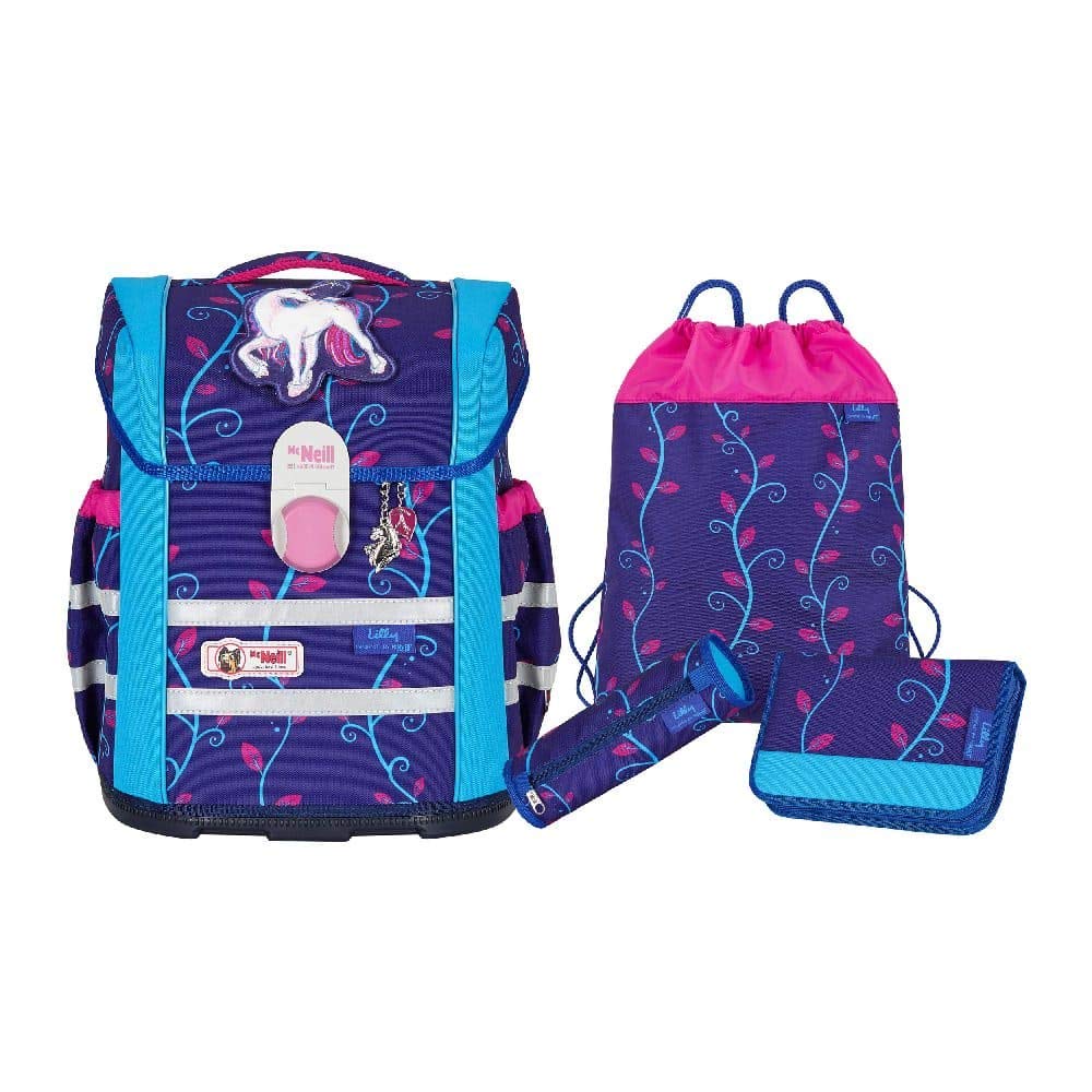 McNeill Schulrucksack Ergo Mac Set 4tlg. Lilly Blau, Lila