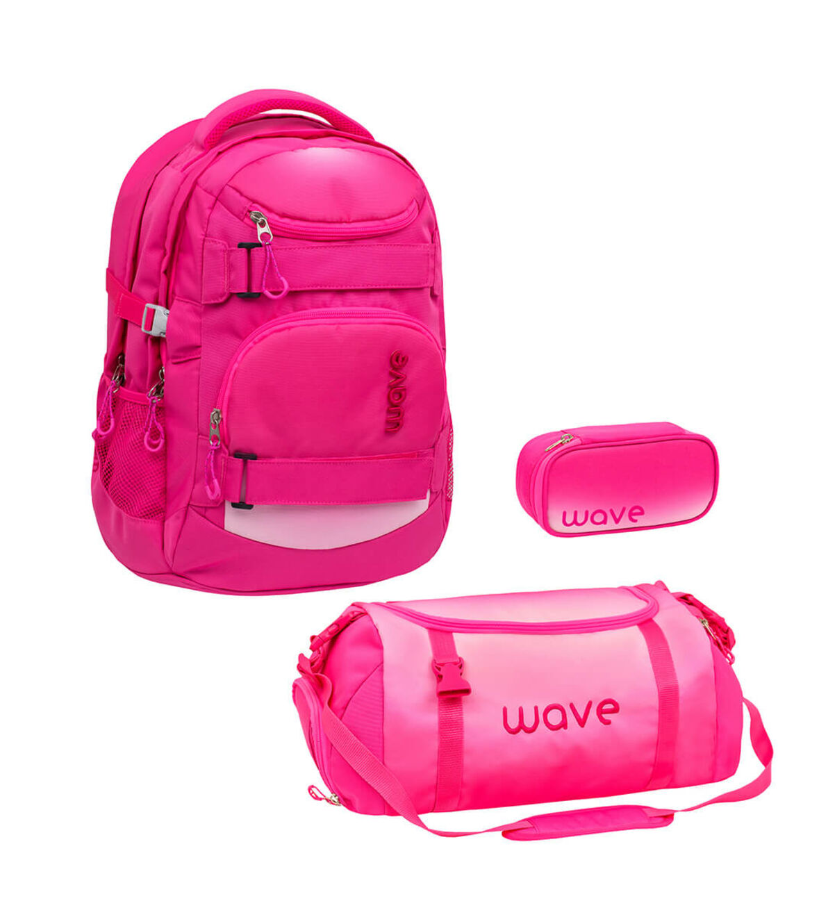 Belmil Schulrucksack Wave Infiniy Set 2 Ombre Light Pink pink