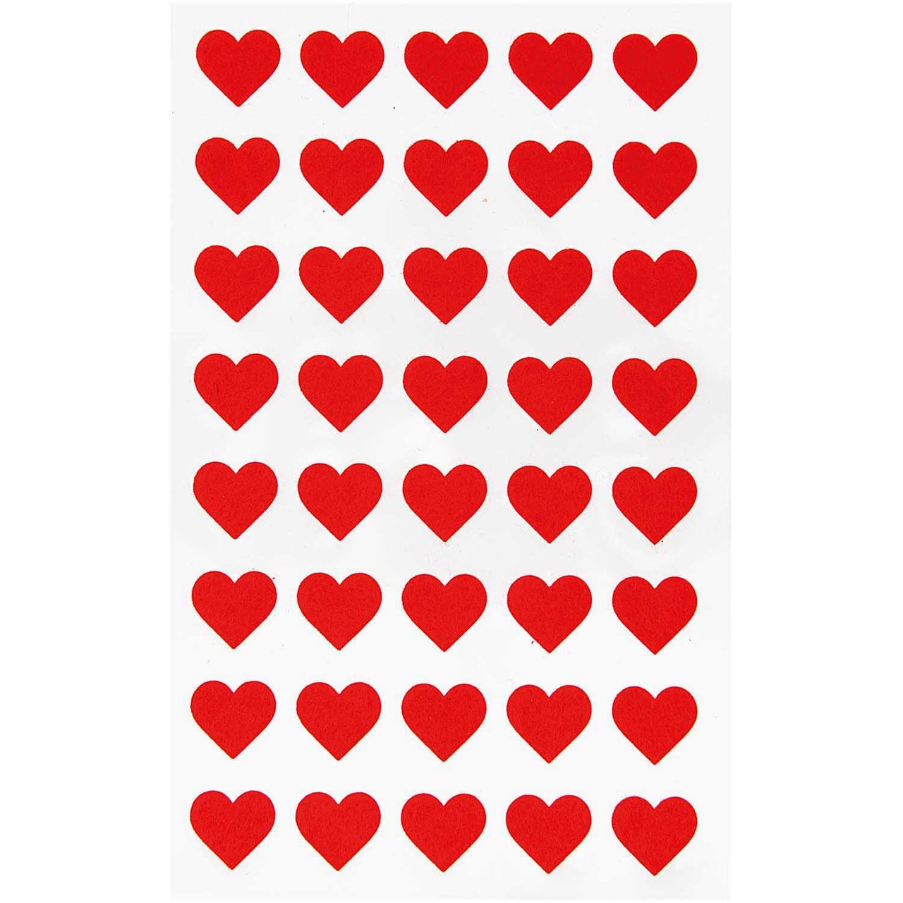Paper Poetry Filzsticker Herzen klein 1 Blatt rot