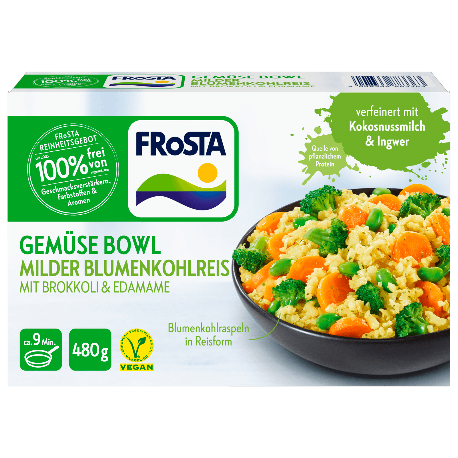 Frosta Gemüse Bowl Milder Blumenkohlreis vegan 480g