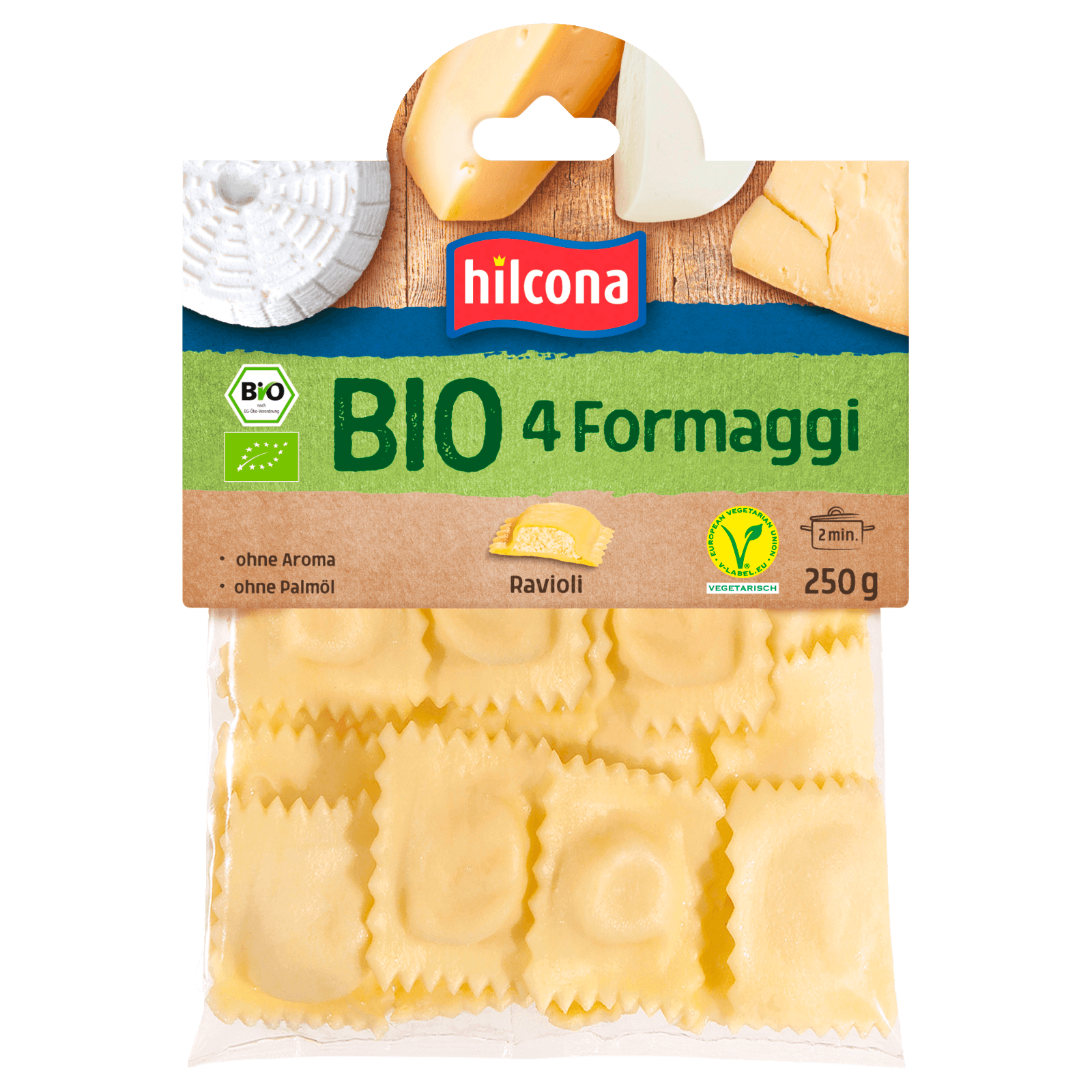 Hilcona Bio Ravioli 4 Formaggi vegetarisch 250g