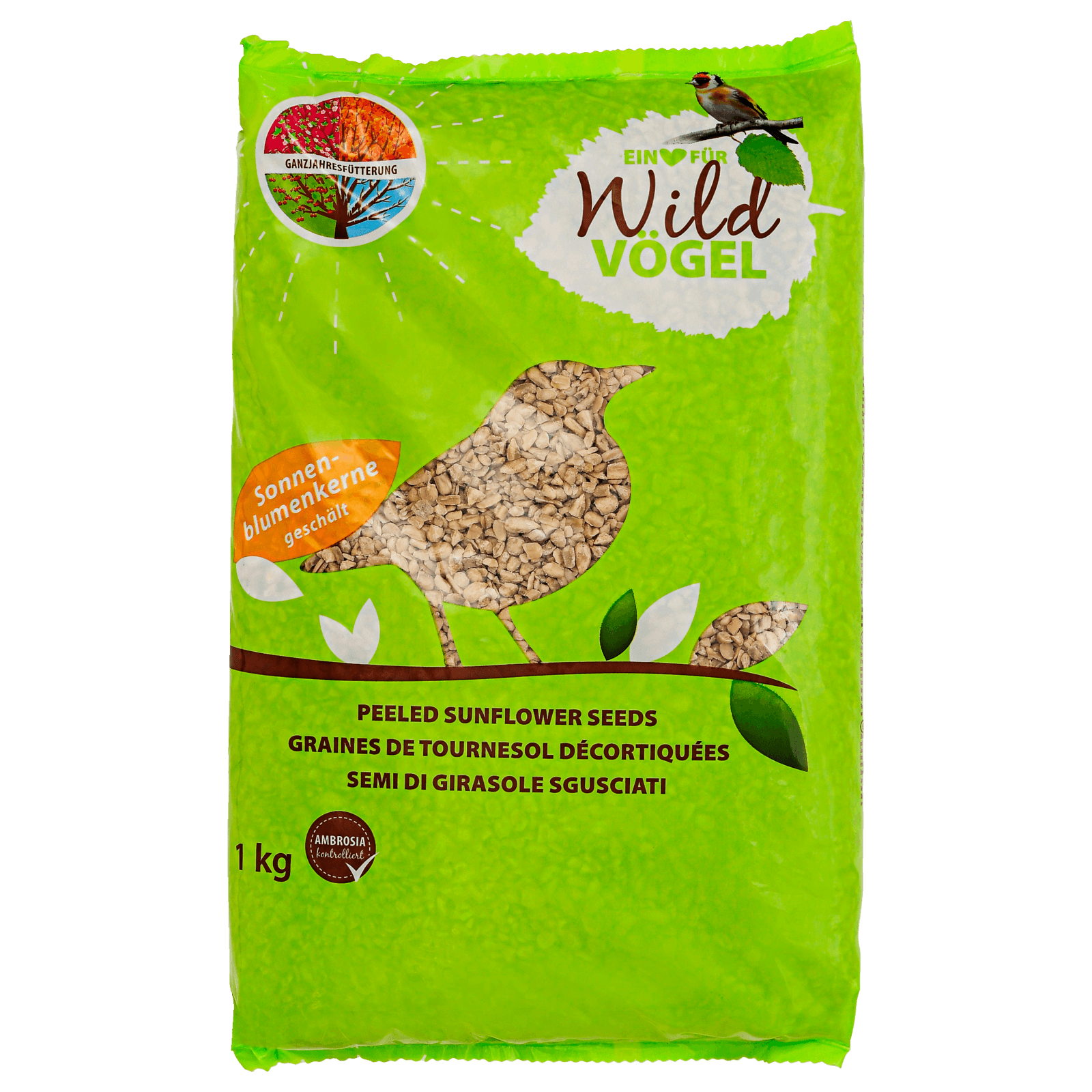 Degro Wildvogelfutter Sonnenblumenkerne geschält 1kg