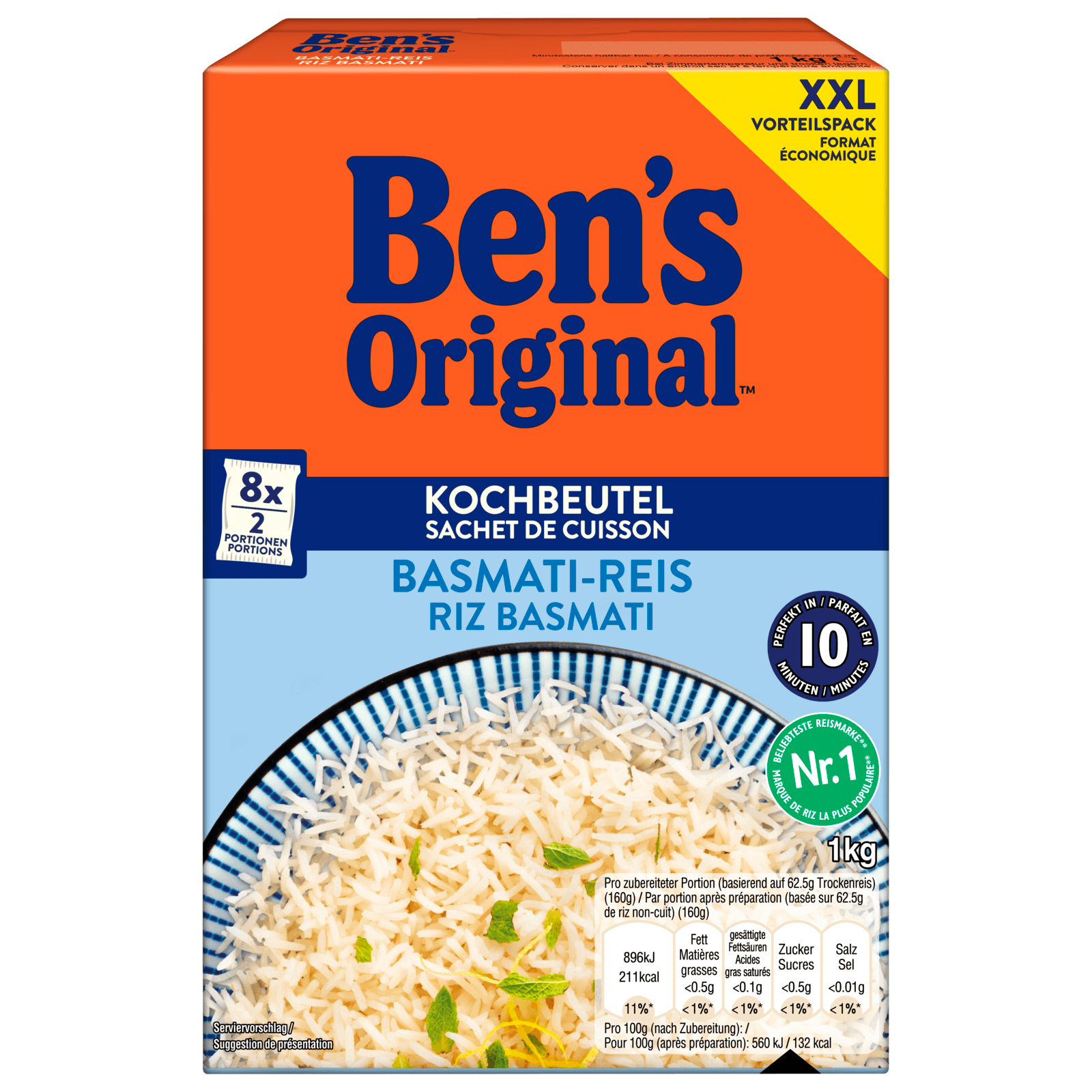 Ben's Original Basmati-Reis im Beutel 1kg