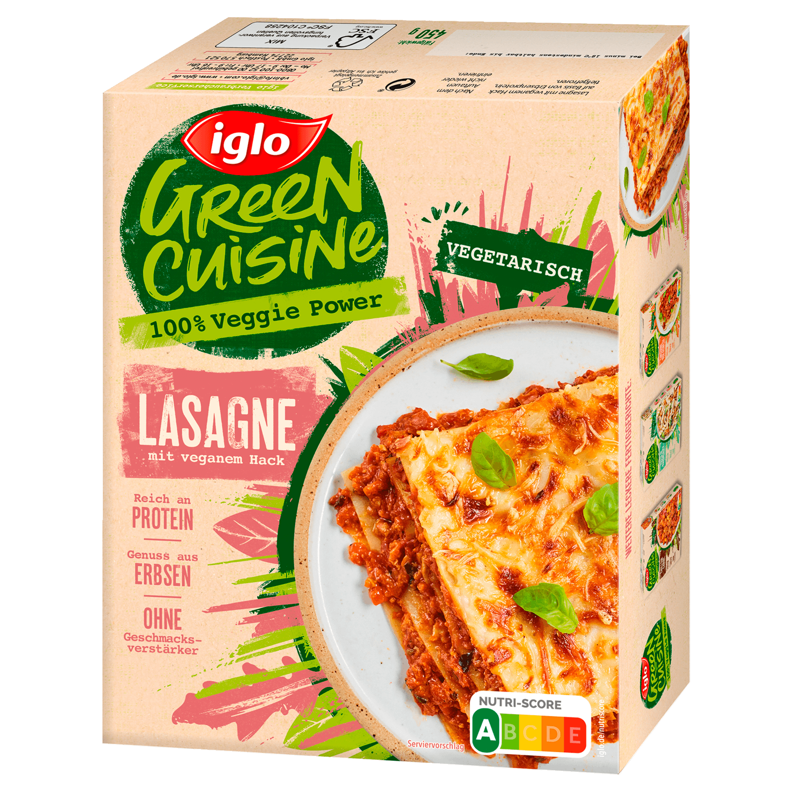 Iglo Green Cuisine Lasagne mit vegetarischem Hack 450g