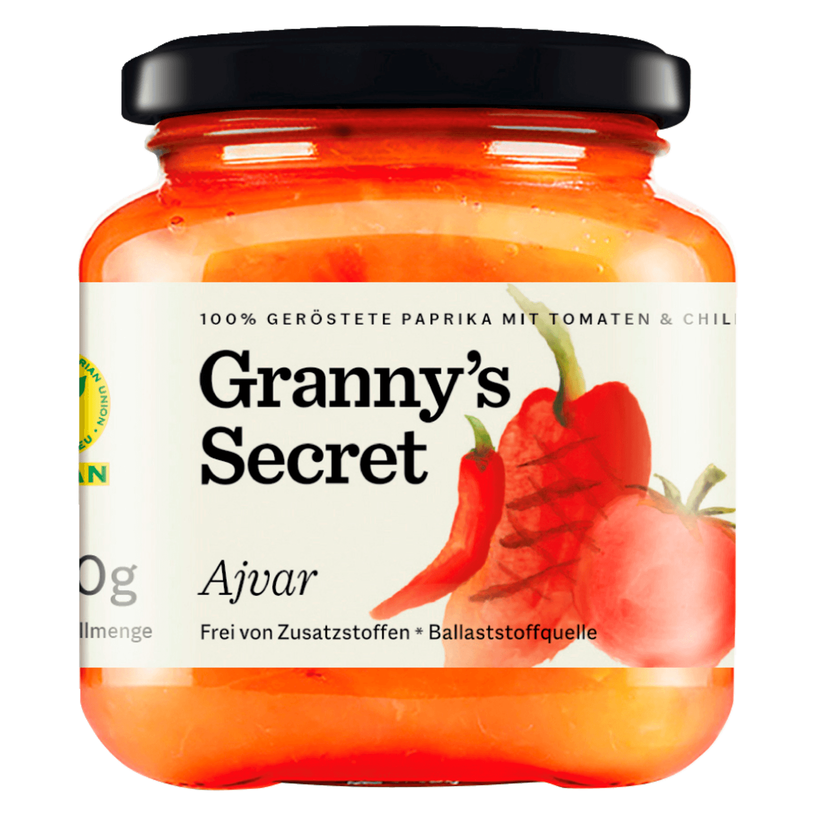 Granny's Secret Ajvar Geröstete Paprika mit Tomaten & Chili 200g