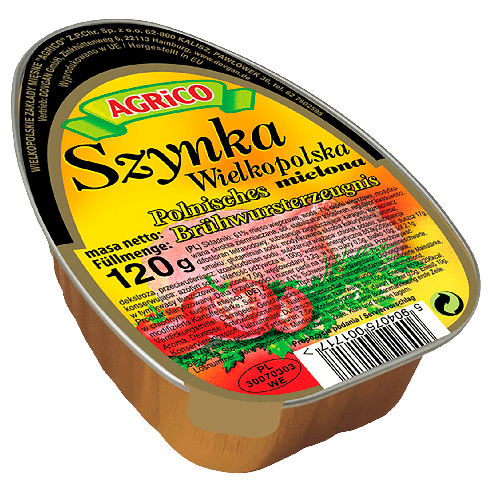 Agrico Polnisches Brühwursterzeugnis "Szynka wielkopolska" 120g